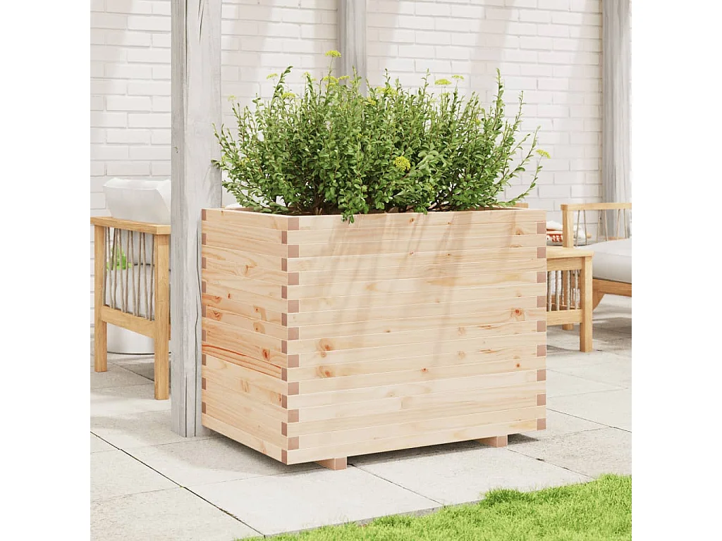Jardinière 90x60x72 cm bois de pin massif FR21222