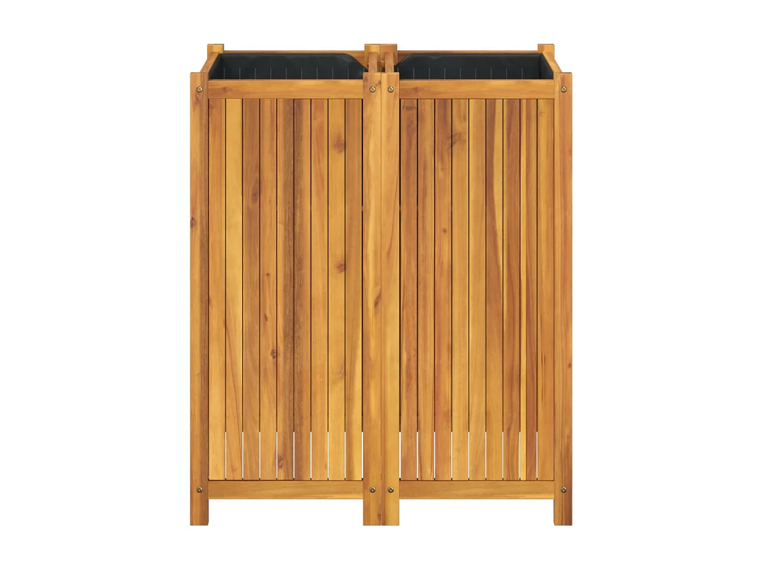 Jardinière avec doublure 84x42x100 cm bois massif d'acacia FR48261