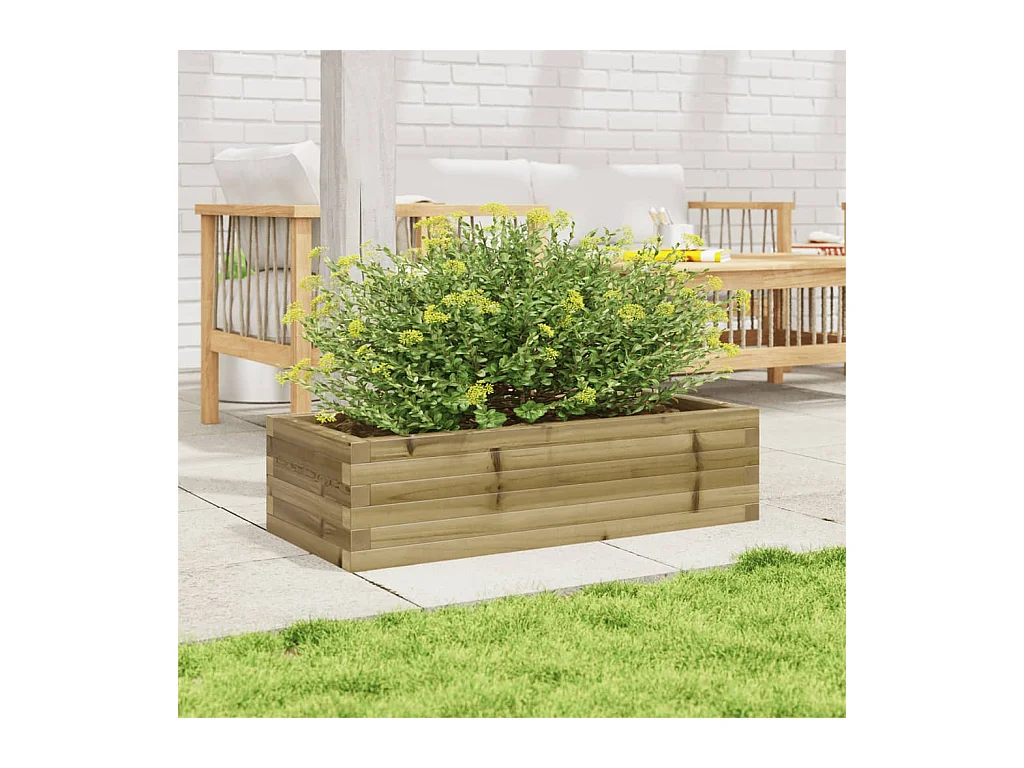 Jardinière 90x40x23 cm bois de pin imprégné FR24180