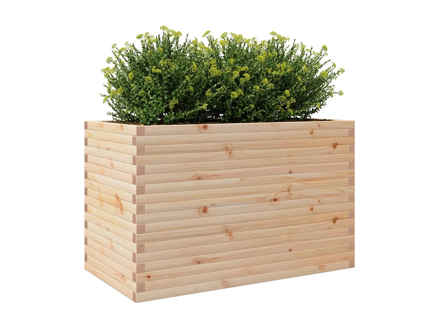 Jardinera madera maciza de pino 110x60x68,5 cm ES273343