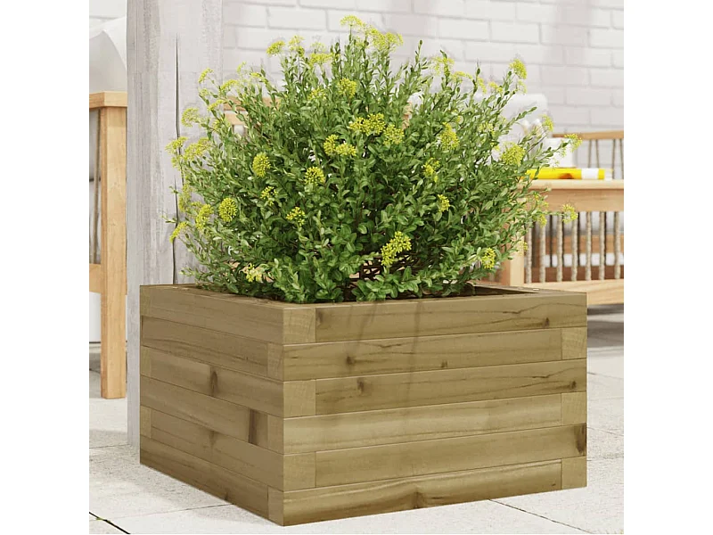 Jardinière 40x40x23 cm bois de pin imprégné FR39996