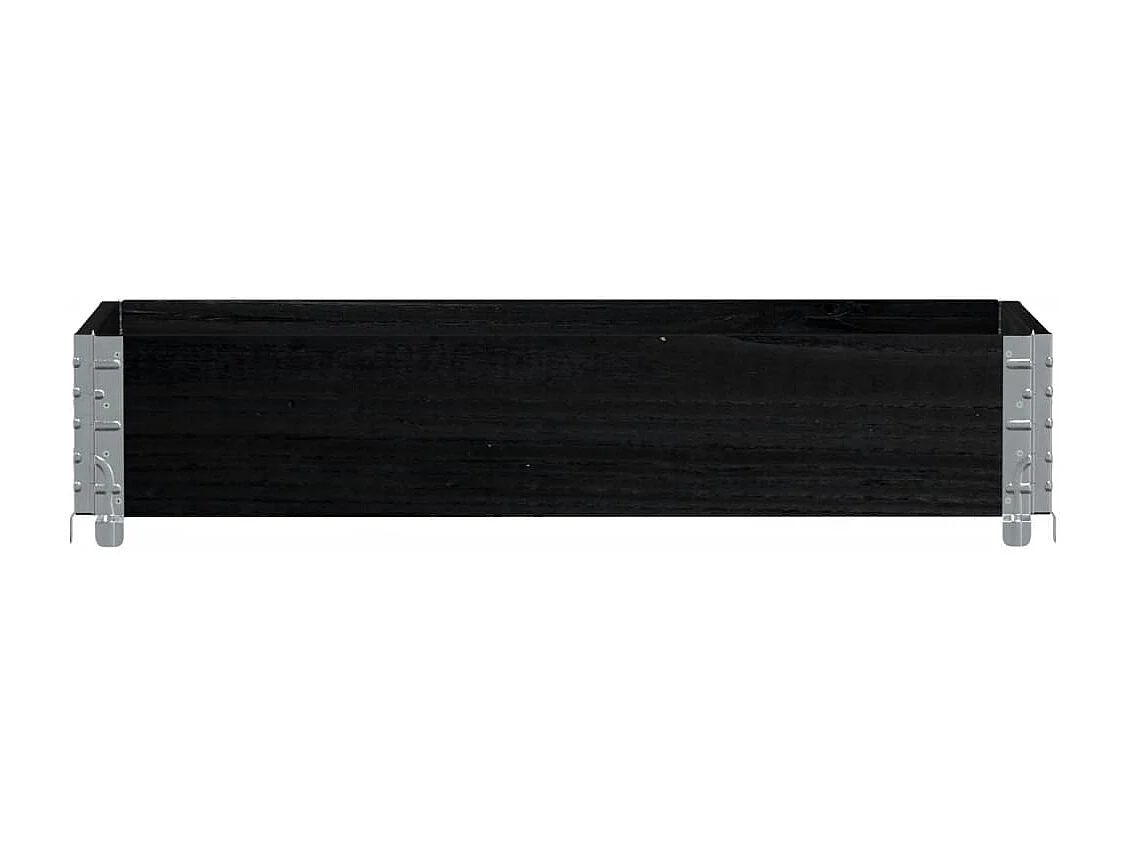 Jardinière noir 100x50 cm bois massif de pin FR93910