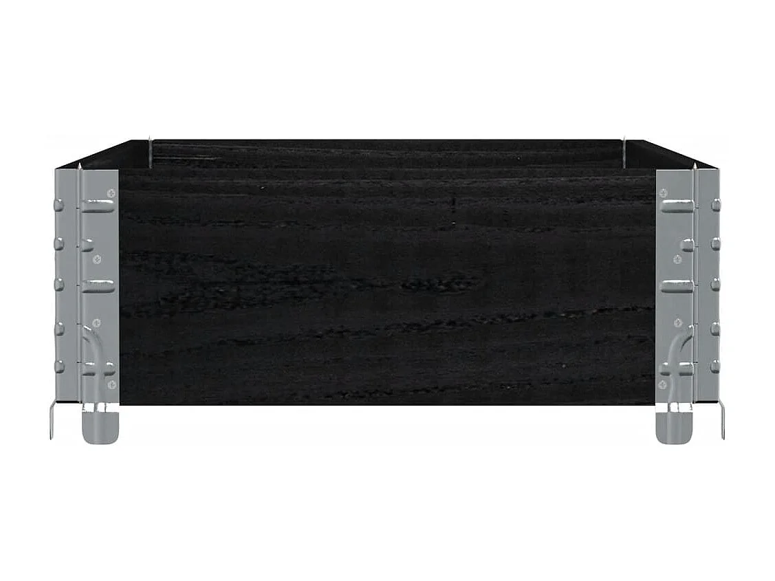 Jardinière noir 100x50 cm bois massif de pin FR93910