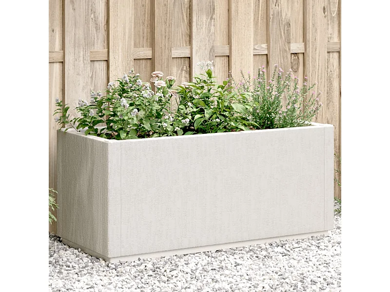 Jardinière blanc 80x36x35 cm PP FR35702