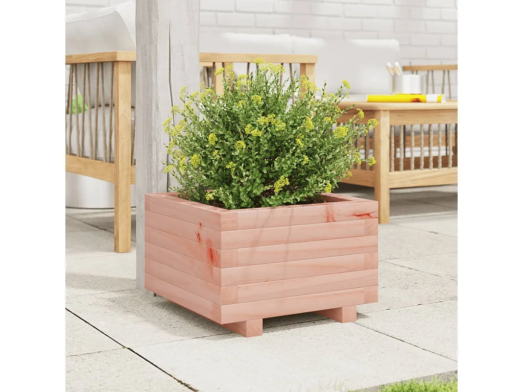 Jardinière 40x40x26,5 cm bois massif douglas FR28417