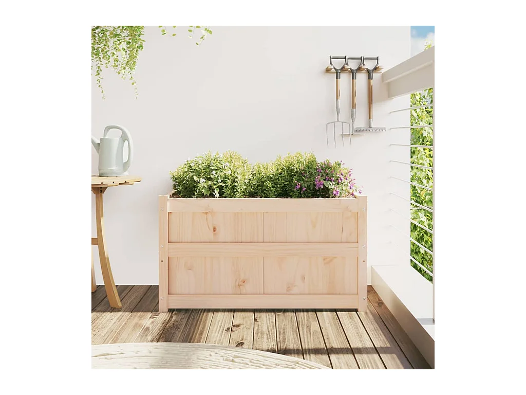 Jardinière d'extérieur 90x50x50 cm bois de pin massif FR36067