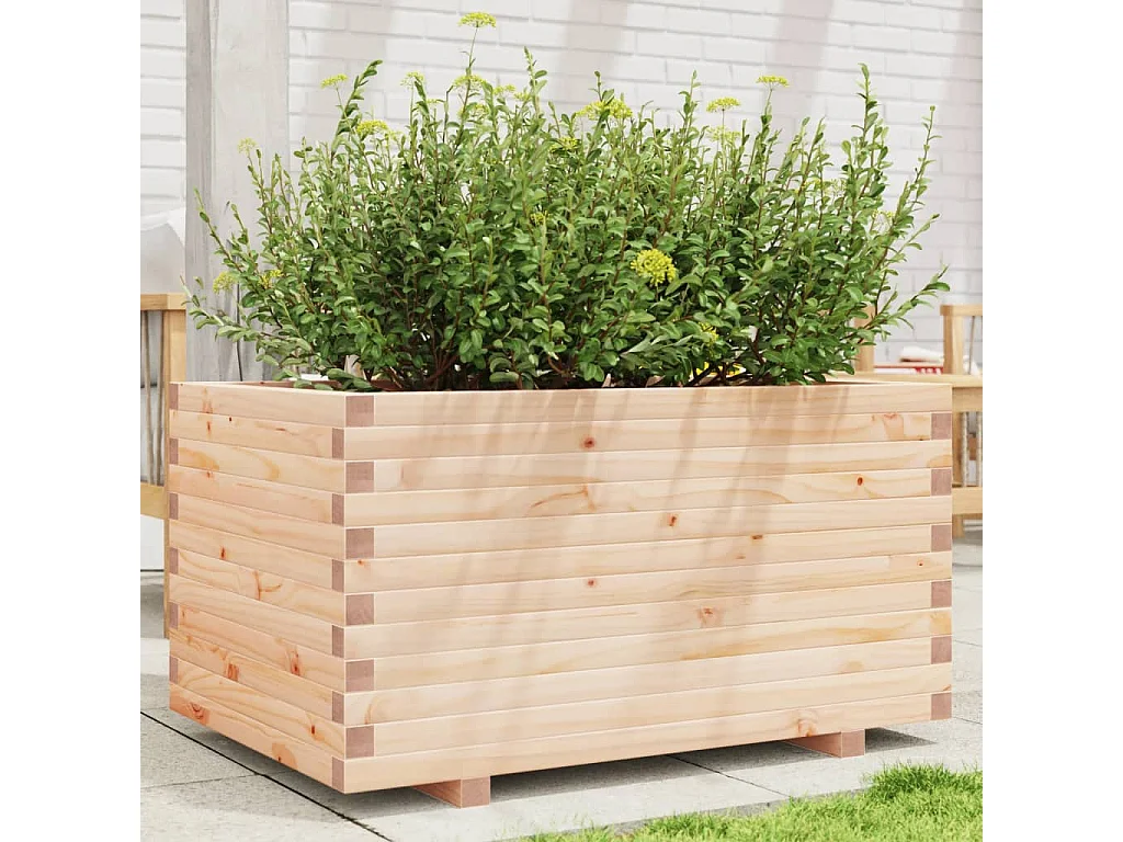 Jardinière 90x60x49,5 cm bois de pin massif FR88433