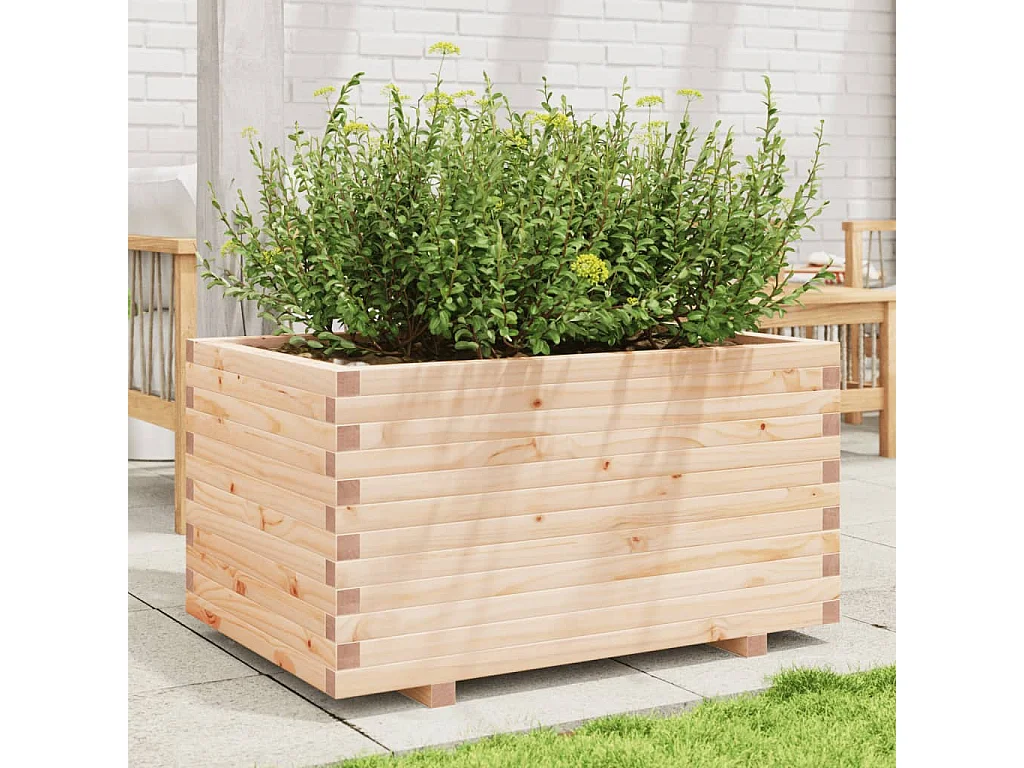 Jardinière 90x60x49,5 cm bois de pin massif FR88433