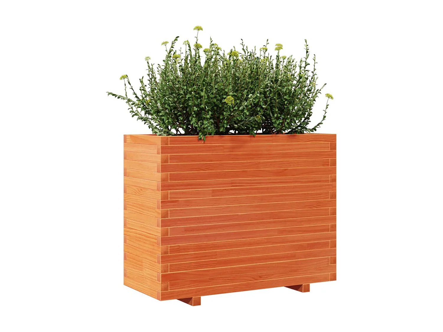 Jardinière cire marron 90x40x72 cm bois de pin massif FR35885