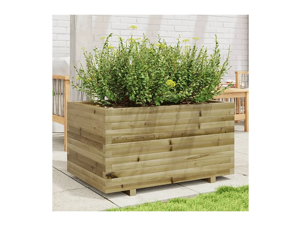 Jardinière 90x60x49,5 cm bois de pin imprégné FR90409