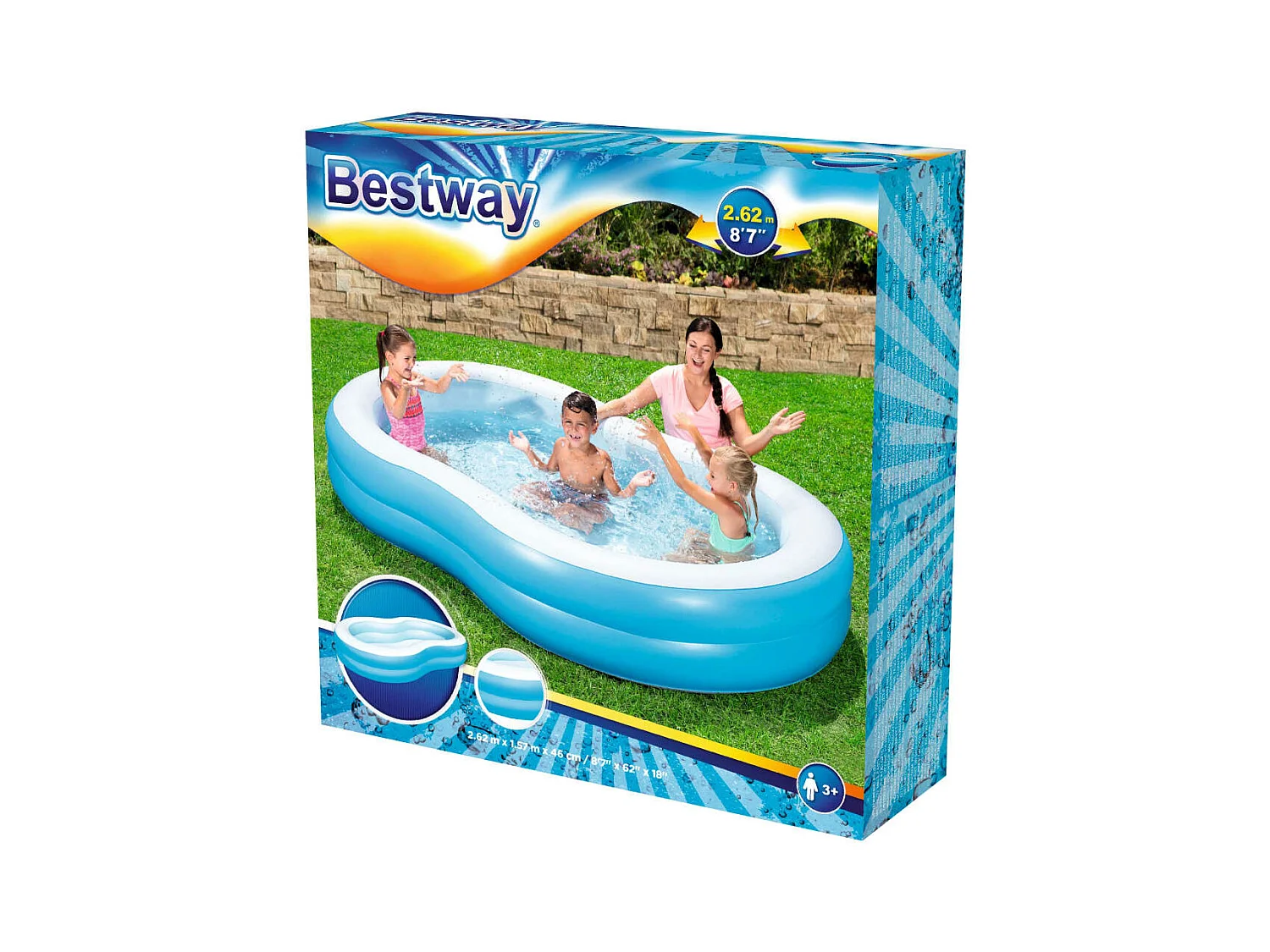 Piscina familiar Big Lagoon 262x157x46 cm ES678335