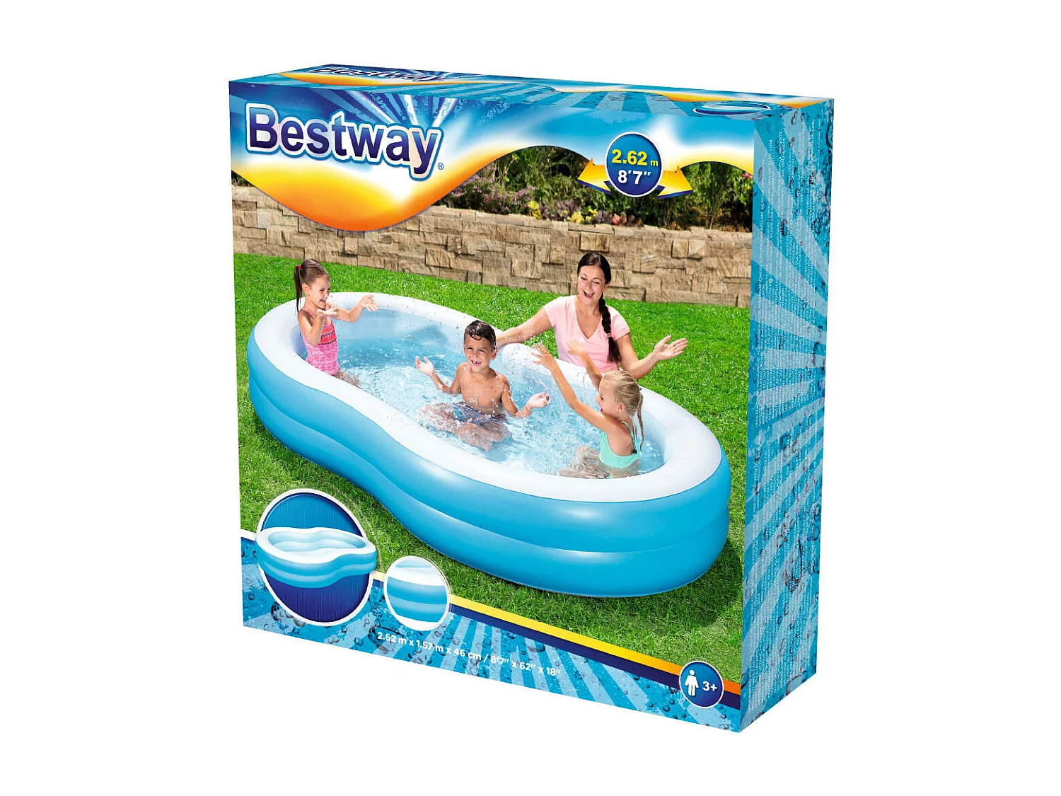 Piscine Big Lagoon familiale 262x157x46 cm FR955549