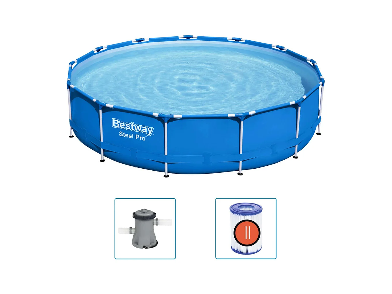 Piscine à cadre Steel Pro 396x84 cm FR421395