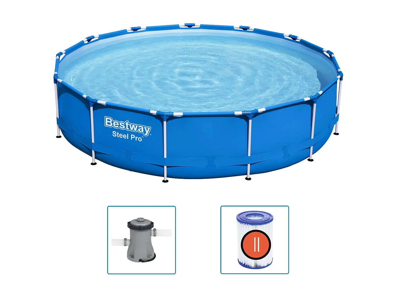 Piscine à cadre Steel Pro 396x84 cm FR421395