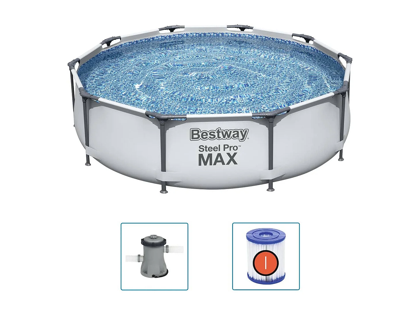 Ensemble de piscine Steel Pro MAX 305x76 cm FR425663