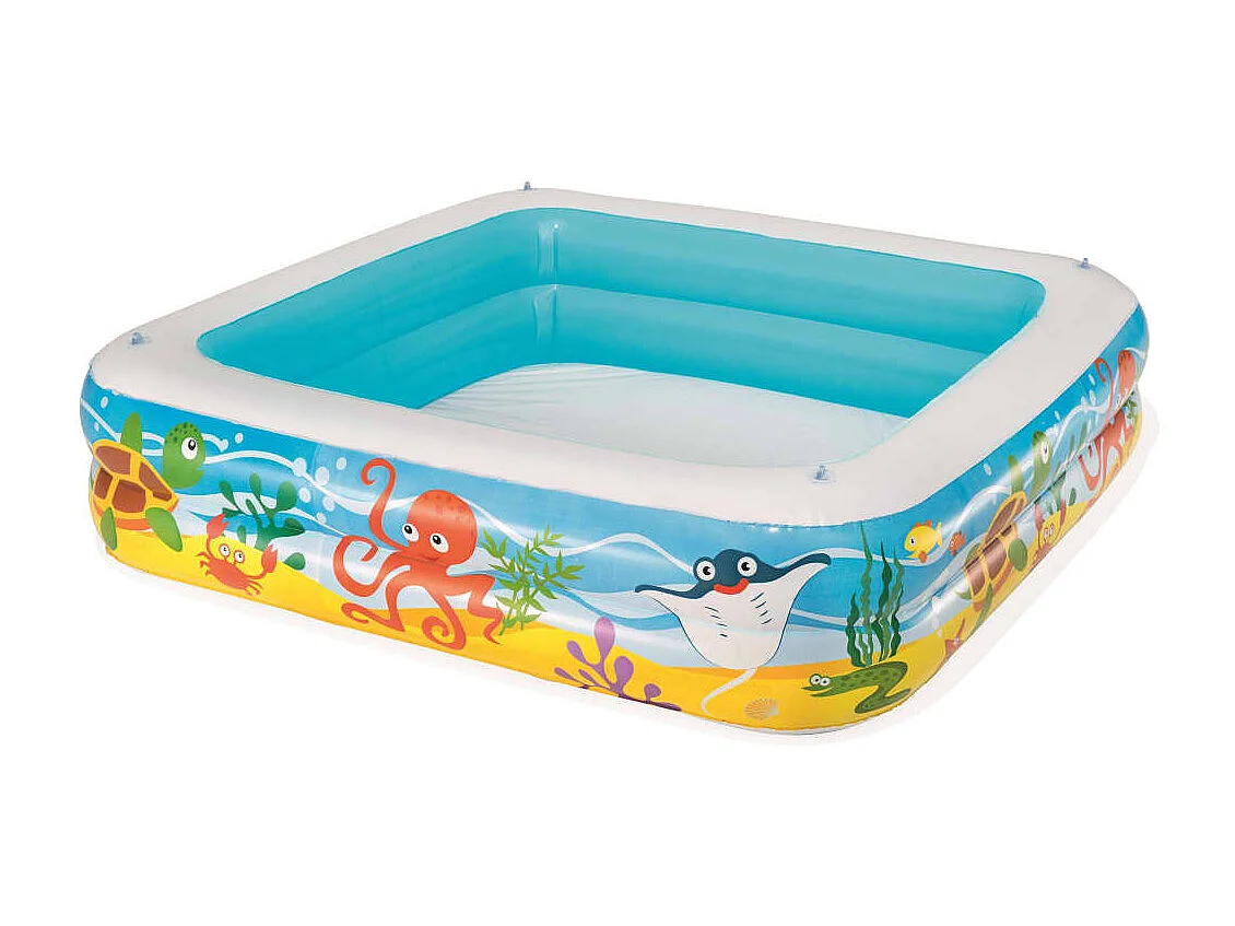 Piscine de jeu avec auvent bleu 140x140x114 cm 52192 FR178016