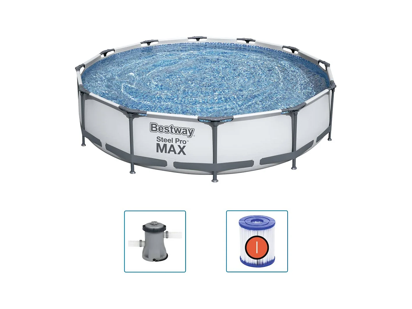 Conjunto de piscina Steel Pro MAX 366x76 cm ES930409