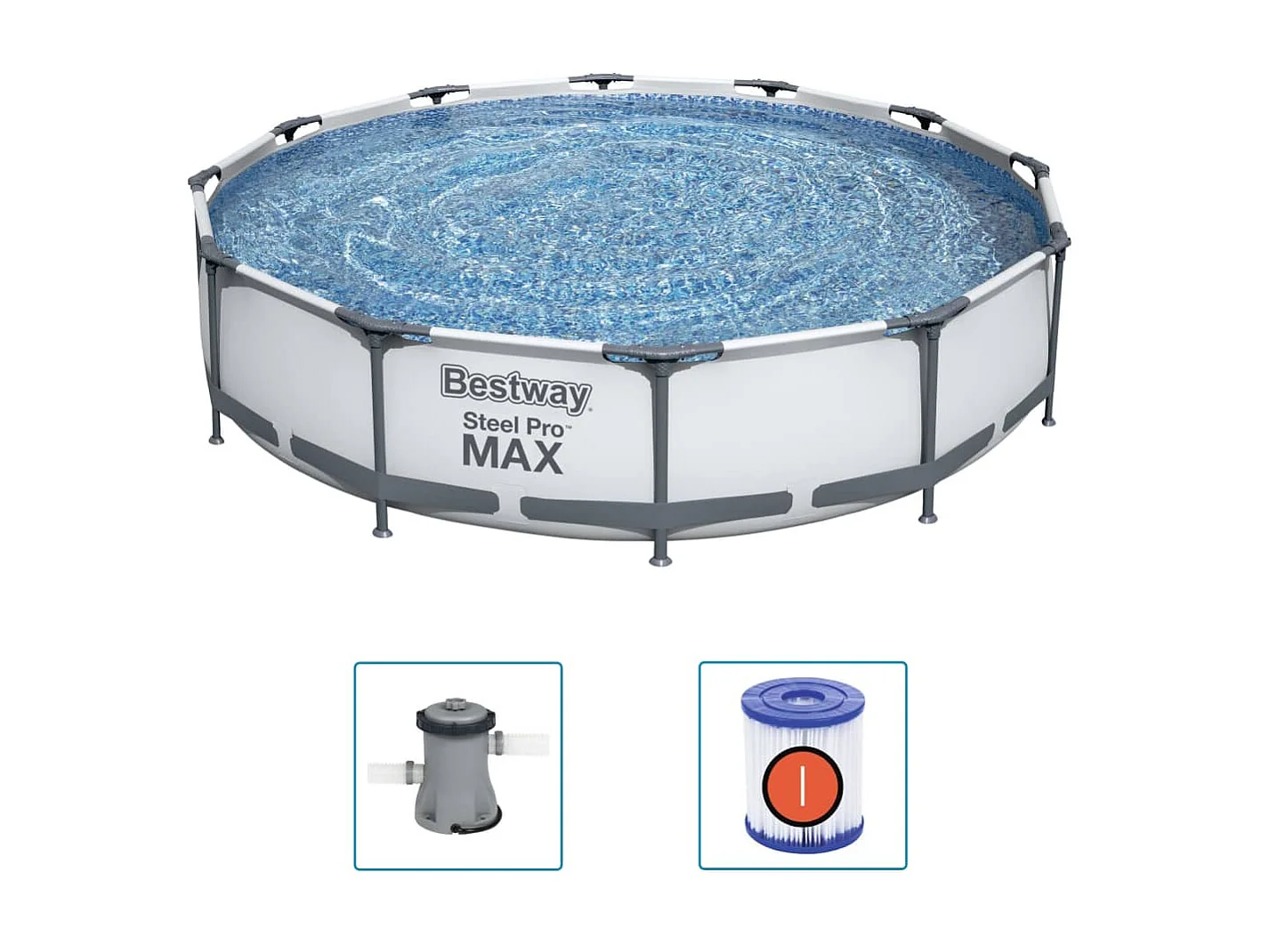 Ensemble de piscine Steel Pro MAX 366x76 cm FR355333