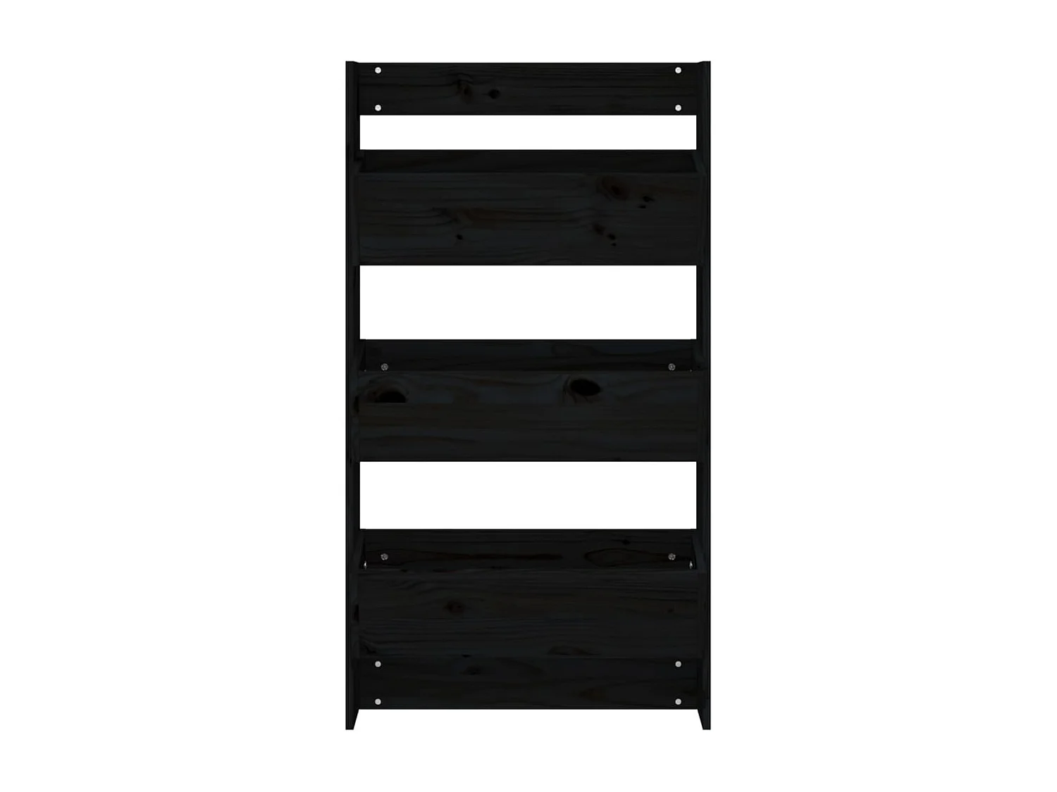 Jardinera de pared 3 niveles madera pino negro 60x18,5x110 cm ES531051