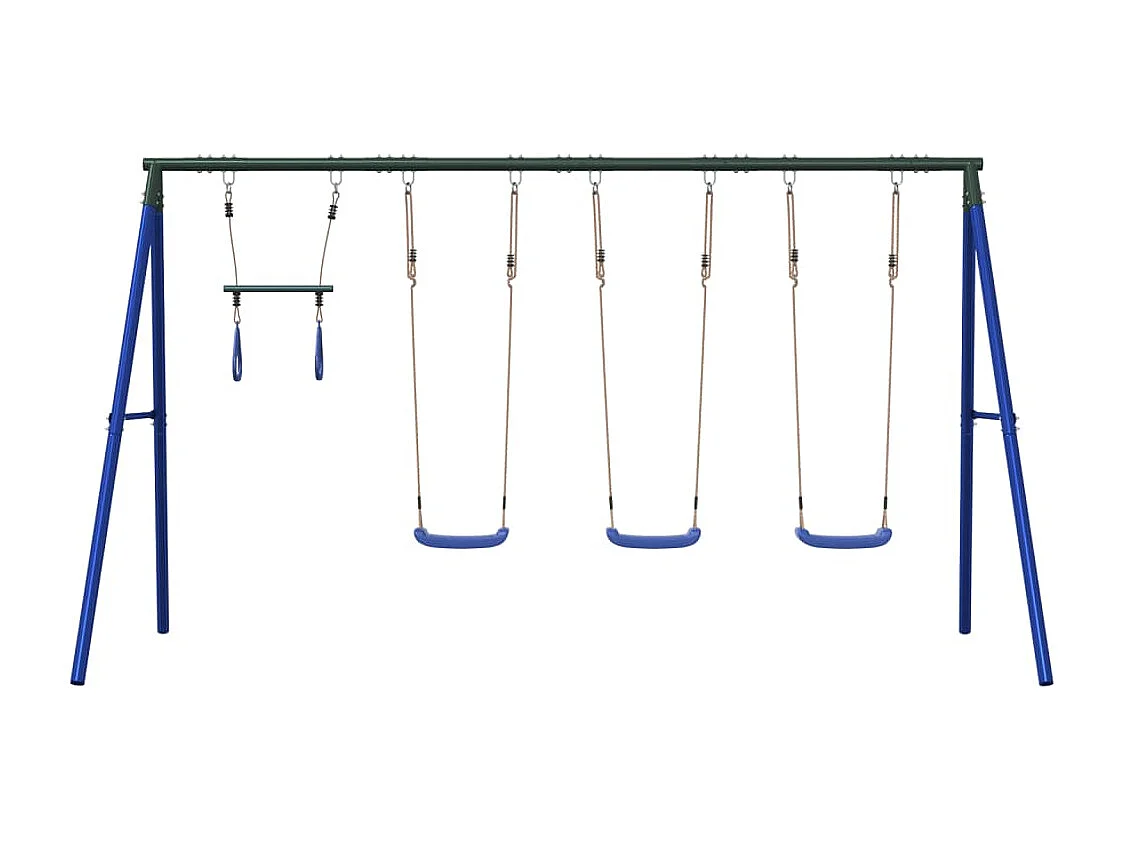 Juego de columpios de exterior con columpios y trapecio ES656075