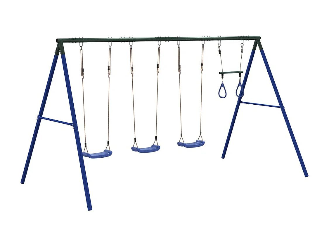 Juego de columpios de exterior con columpios y trapecio ES656075