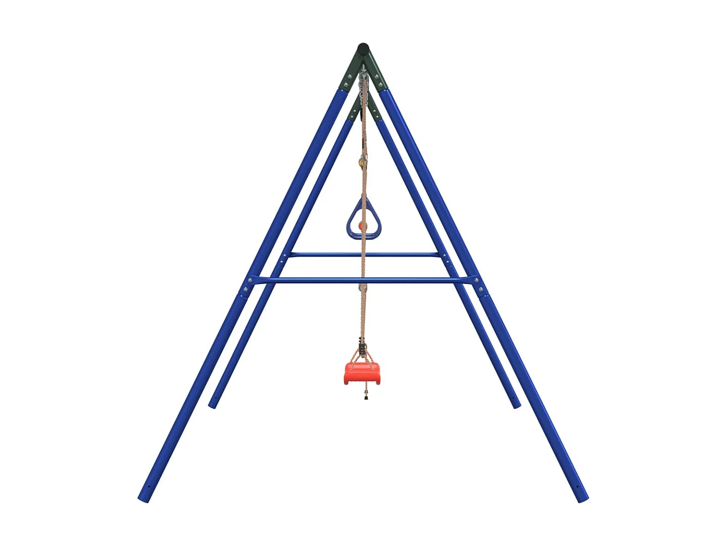 Juego de columpios de exterior con trapecio y escalera ES392978