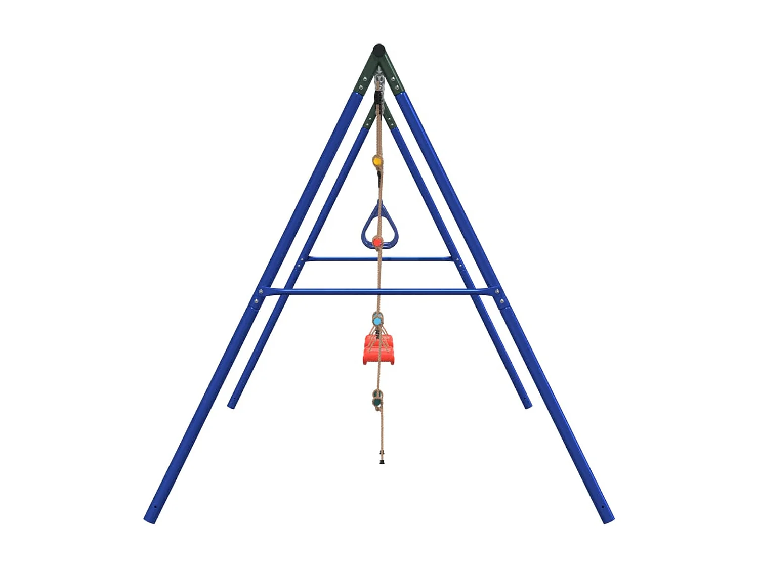 Set de columpios de exterior con columpios, trapecio y escalera ES273446