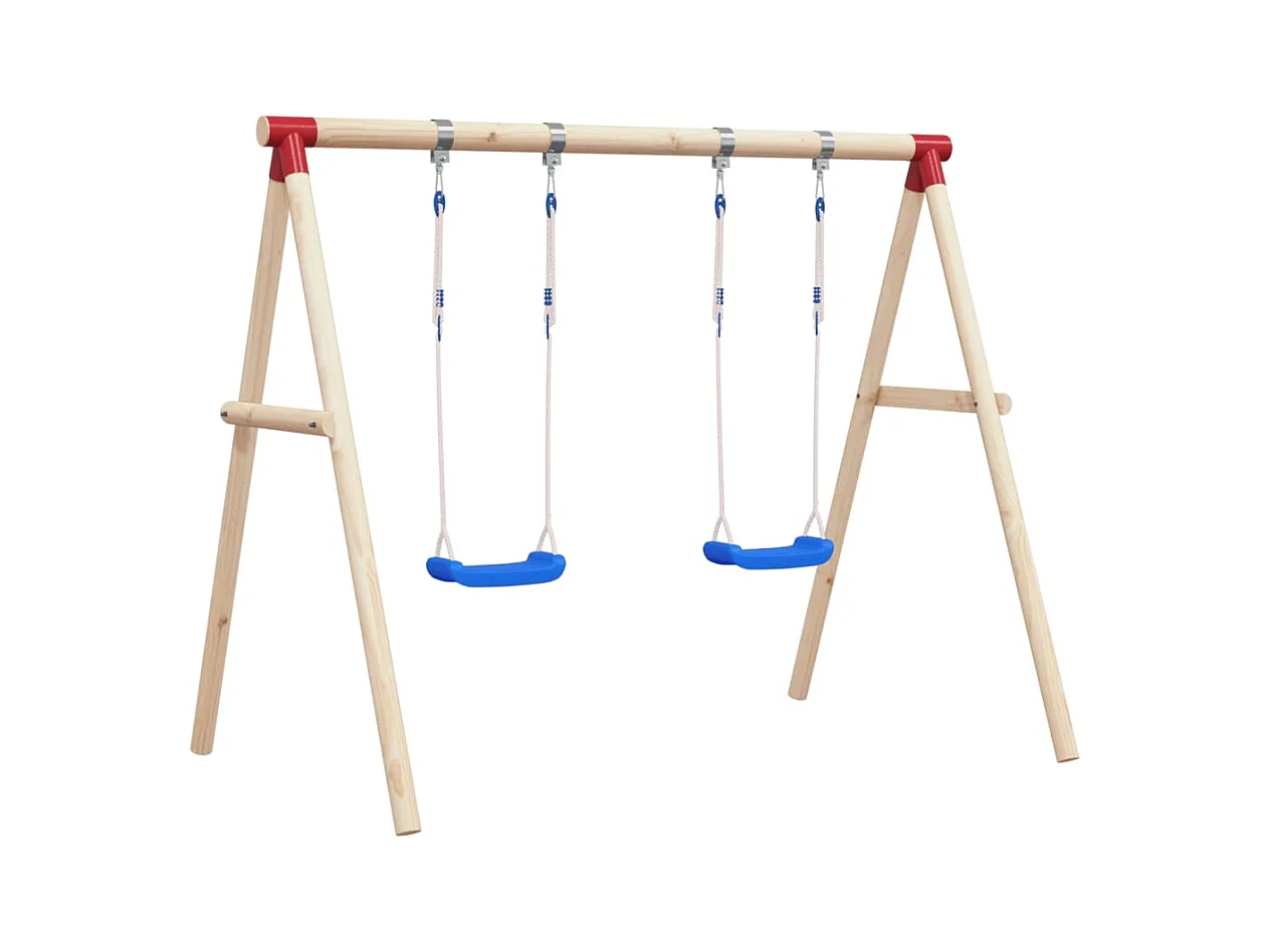 Sièges de balançoire avec cordes 2 pcs bleu 38x16 cm PE FR737366