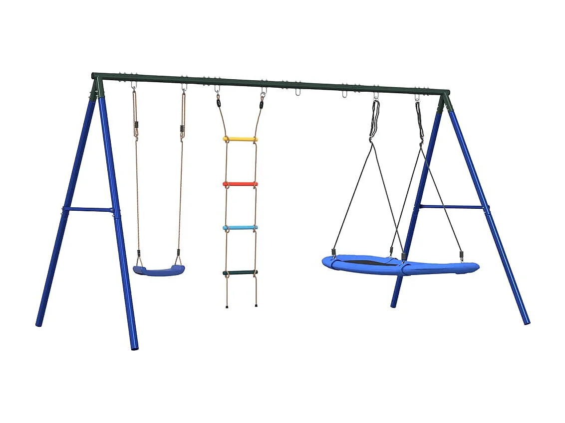 Conj. baloiço p/ exterior c/ baloiço escada e baloiço ninho PT449125