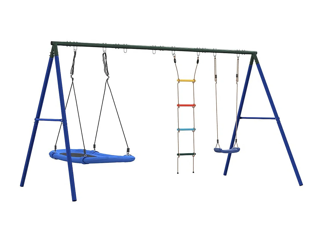 Conj. baloiço p/ exterior c/ baloiço escada e baloiço ninho PT449125