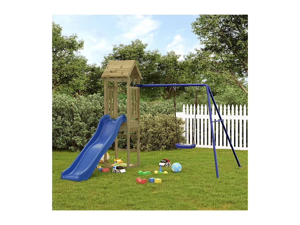 Aire de jeux d'extérieur bois de pin imprégné FR69993