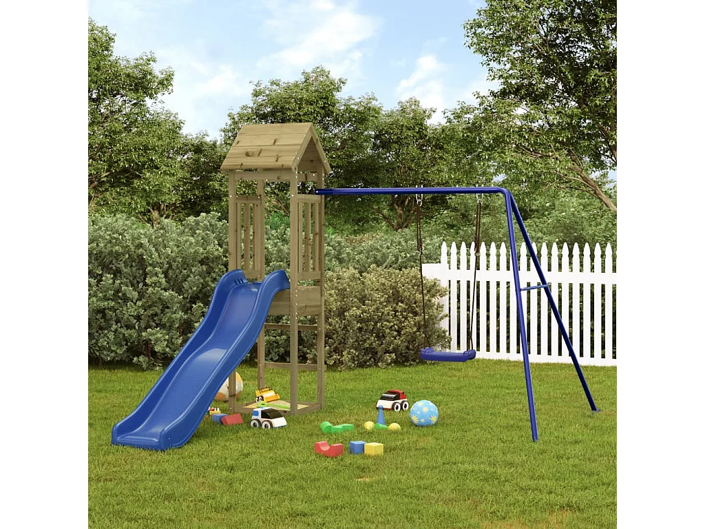 Aire de jeux d'extérieur bois de pin imprégné FR69993