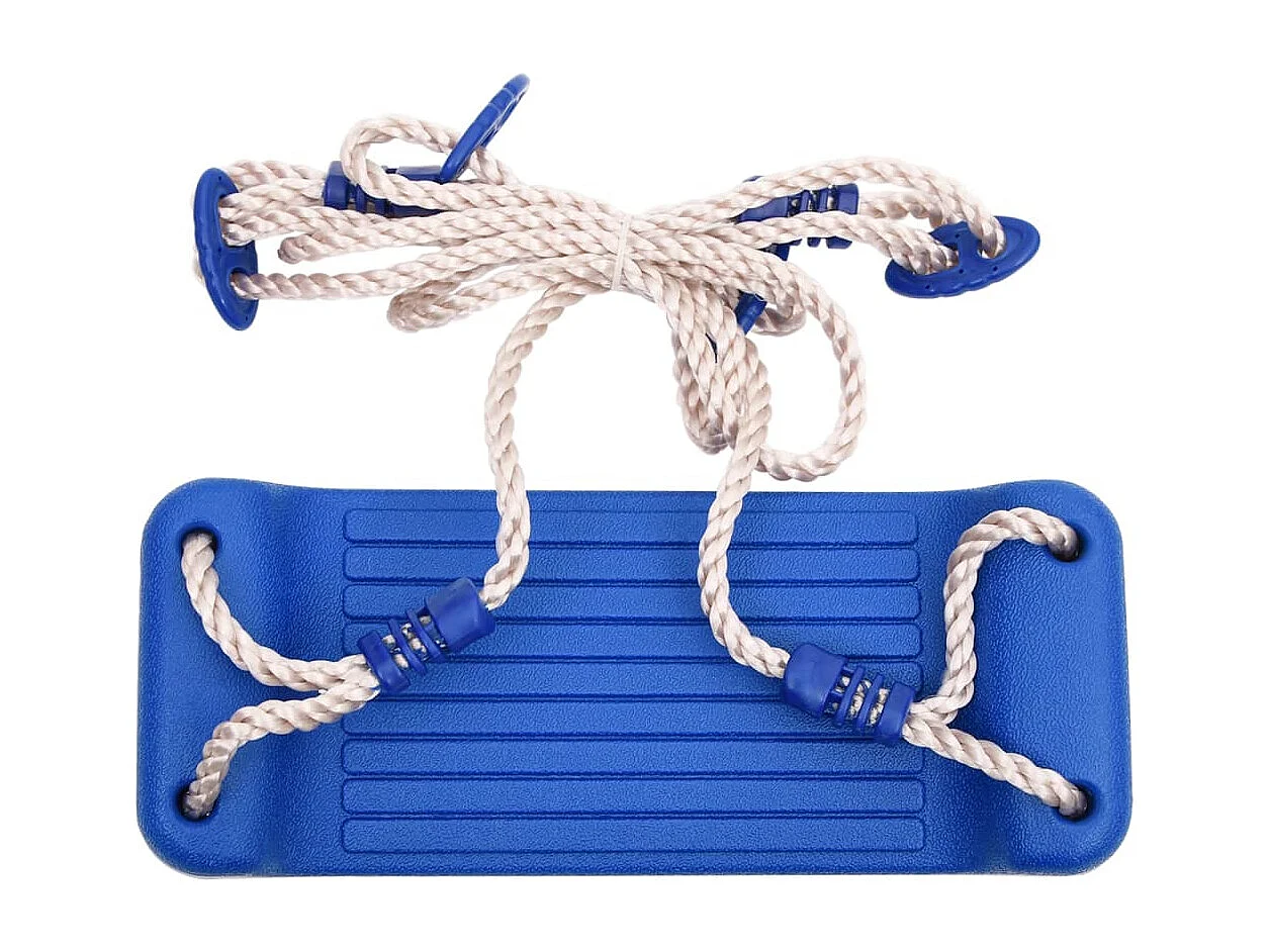 Sièges de balançoire avec cordes 2 pcs bleu 37x15 cm PE FR951971