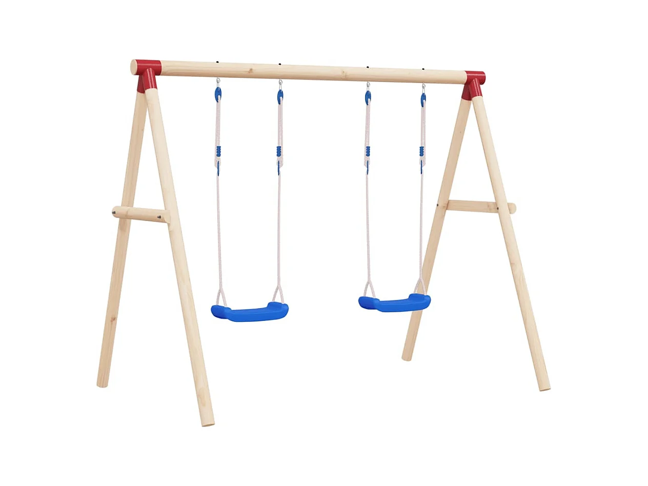 Sièges de balançoire avec cordes 2 pcs bleu 37x15 cm PE FR951971