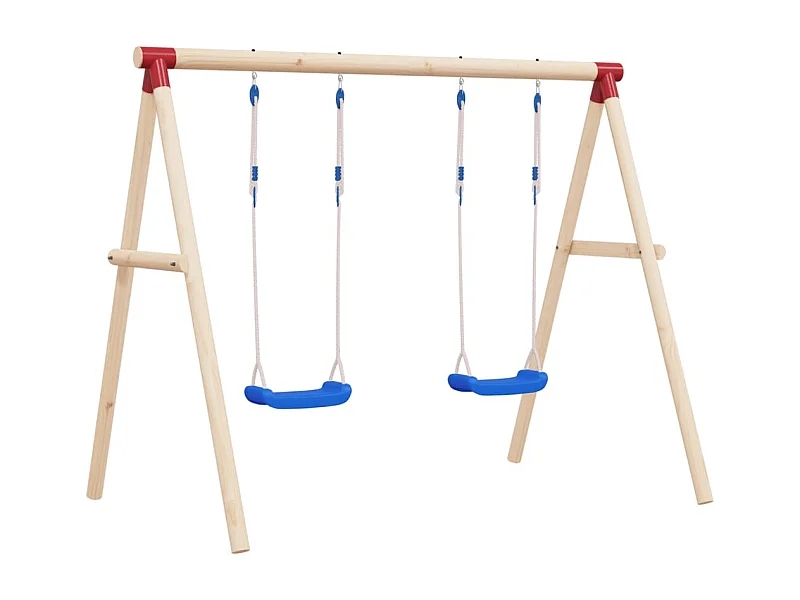 Sièges de balançoire avec cordes 2 pcs bleu 37x15 cm PE FR951971