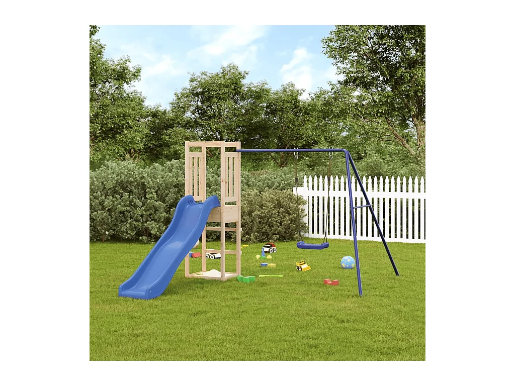 Aire de jeux d'extérieur bois de pin massif FR13535
