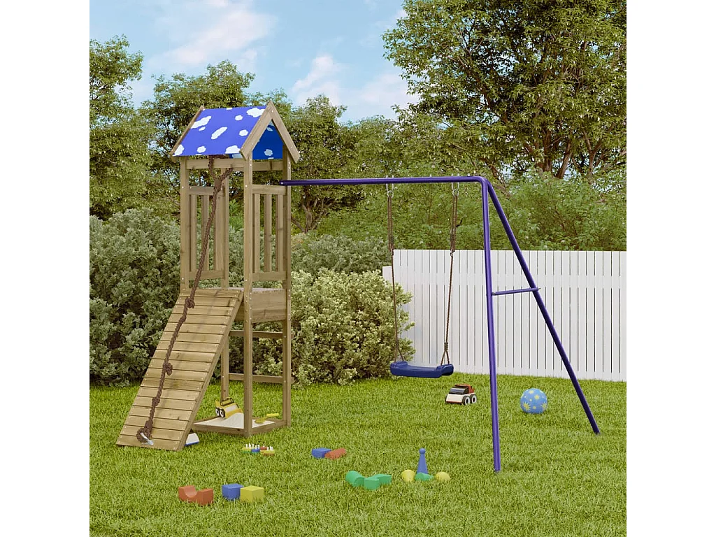 Aire de jeux d'extérieur bois de pin imprégné FR39968