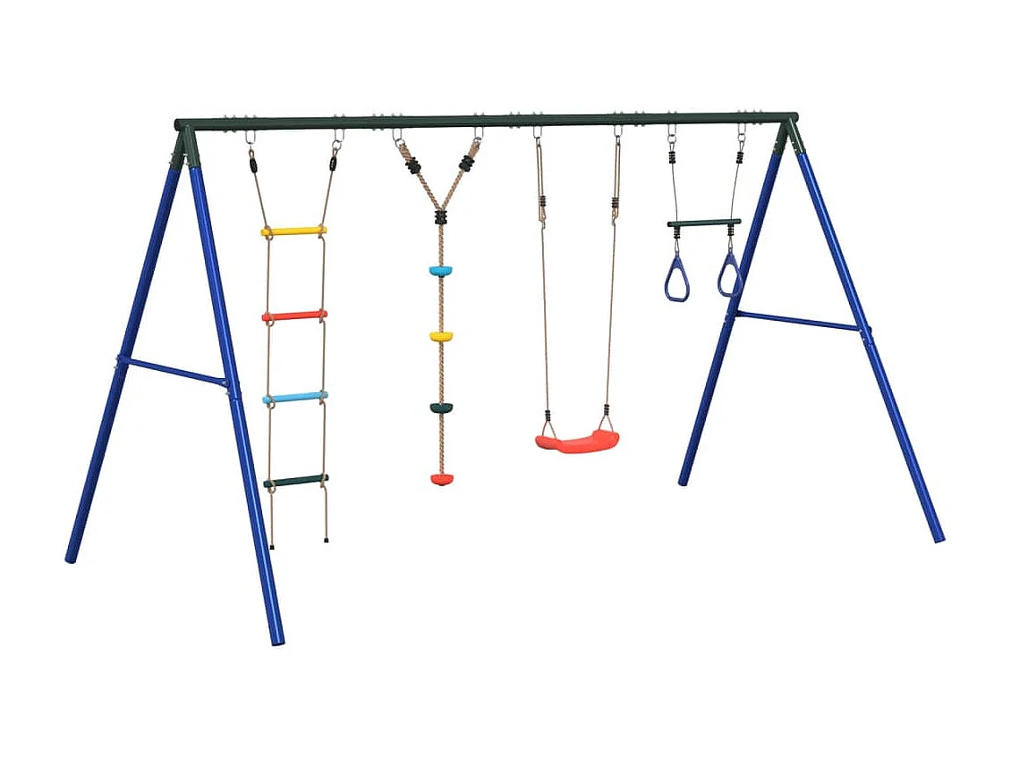 Set de columpios, trapecio, escalera y cuerda de discos ES634766