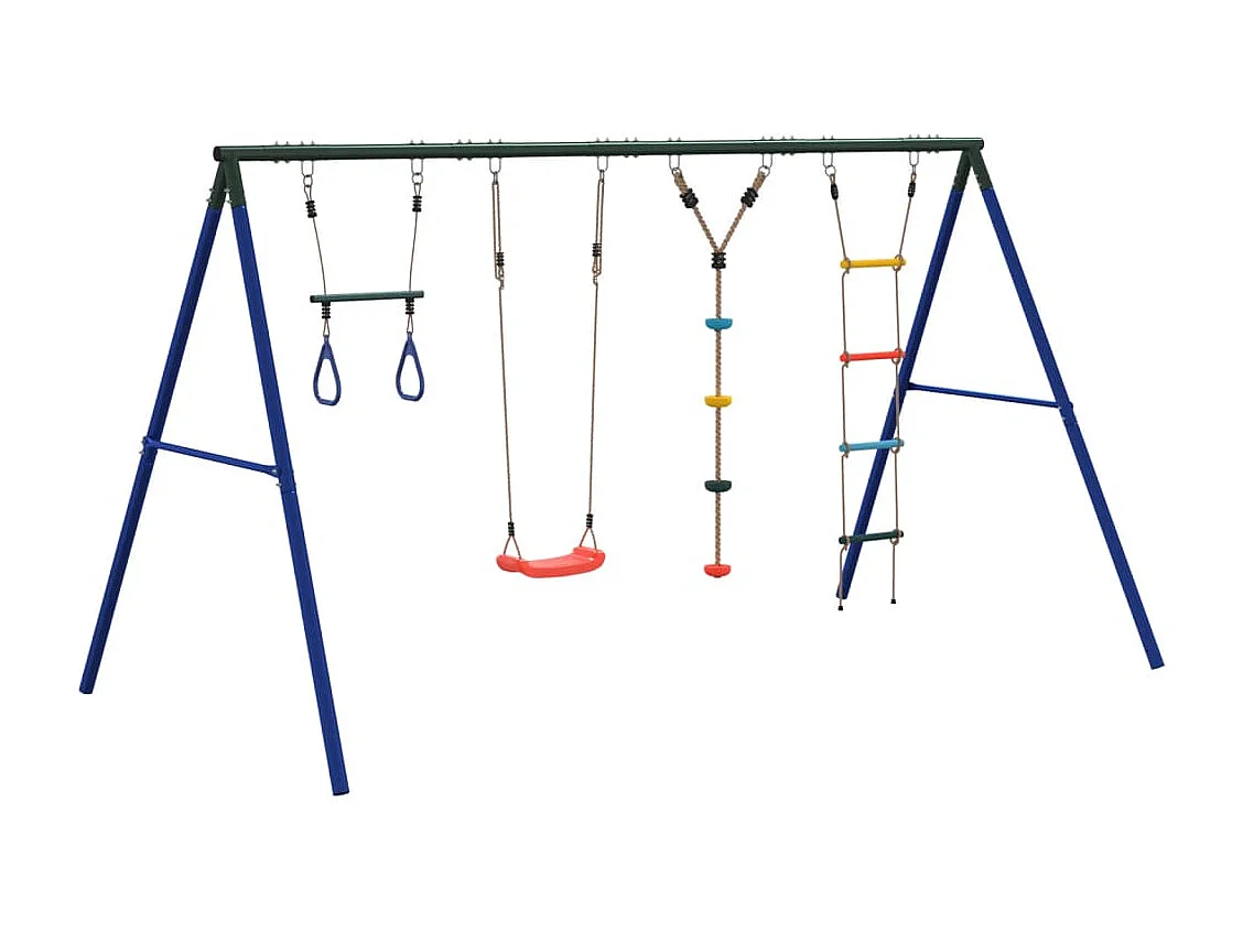 Set de columpios, trapecio, escalera y cuerda de discos ES634766