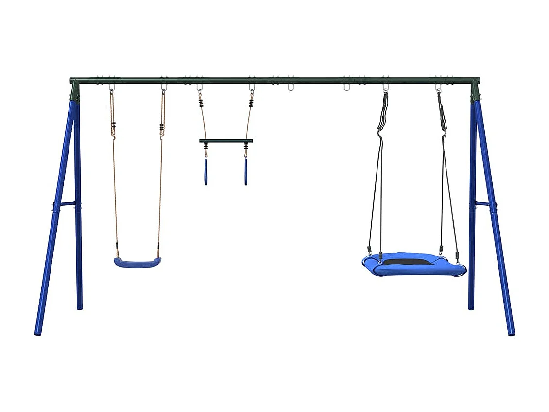 Set de columpios exterior columpio, trapecio y columpio nido ES182107