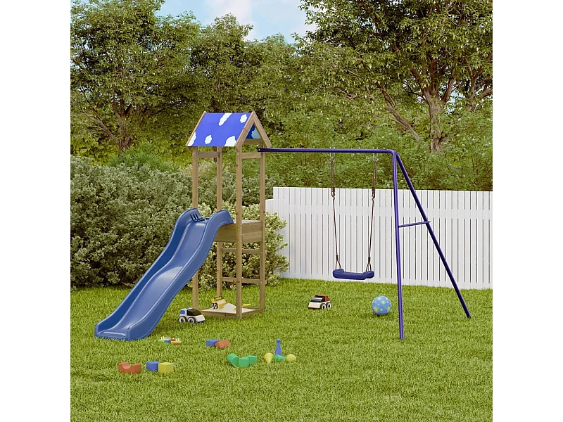 Aire de jeux d'extérieur bois de pin imprégné FR13811