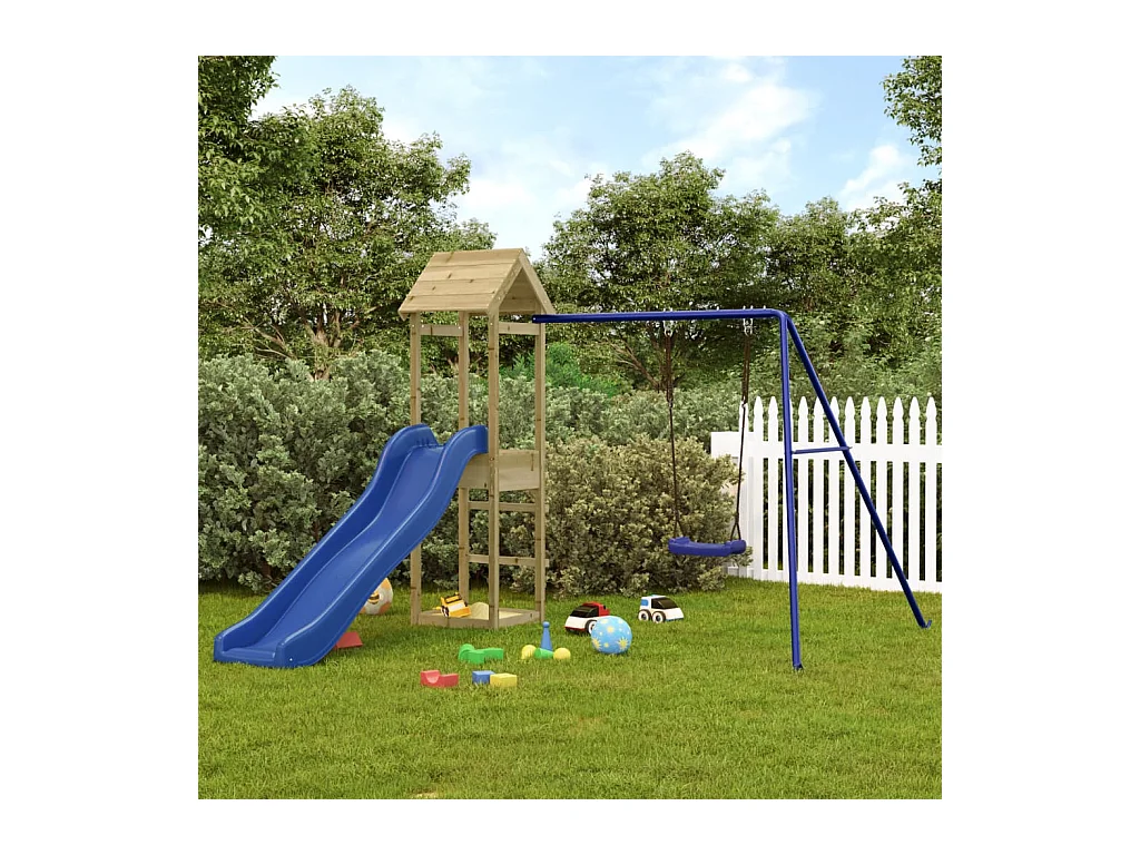 Aire de jeux d'extérieur bois de pin imprégné FR43886