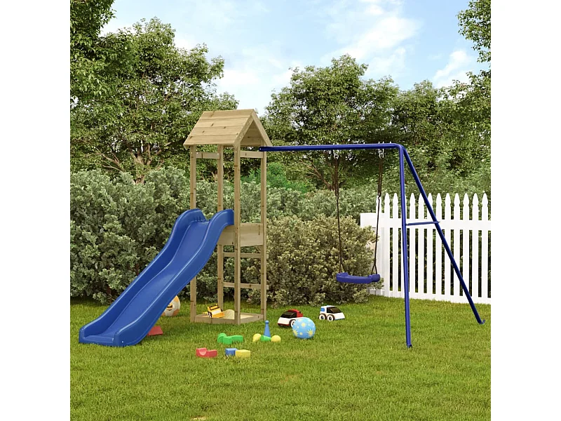 Aire de jeux d'extérieur bois de pin imprégné FR43886