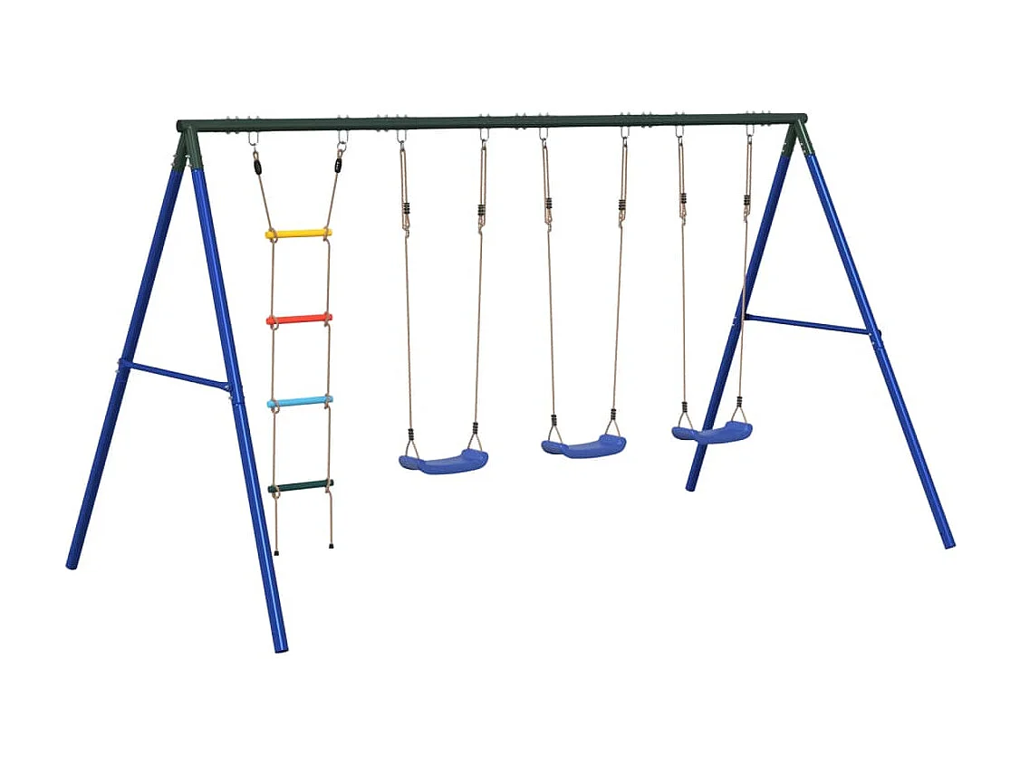 Juego de columpios de exterior con columpios y escalera ES426117