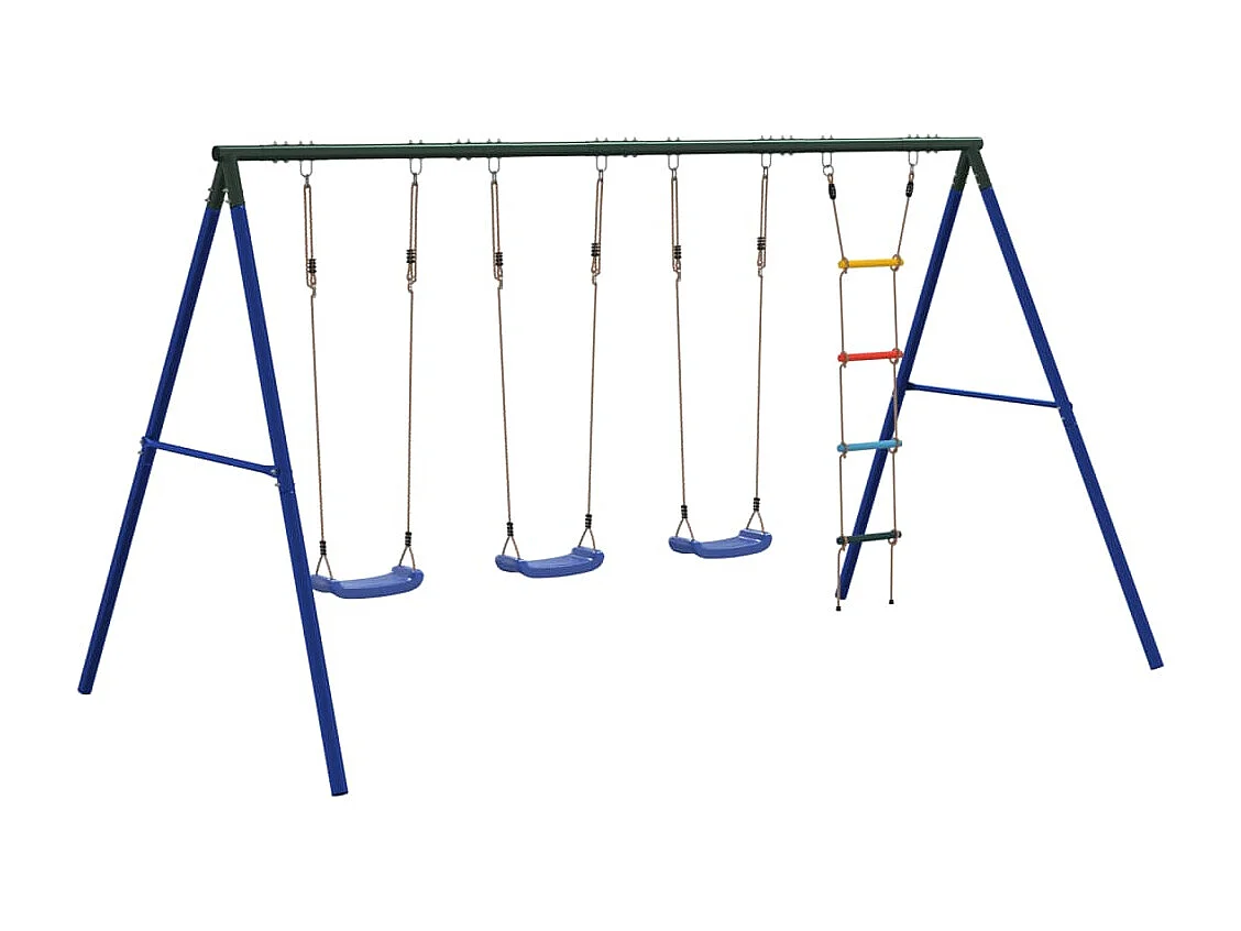 Juego de columpios de exterior con columpios y escalera ES426117