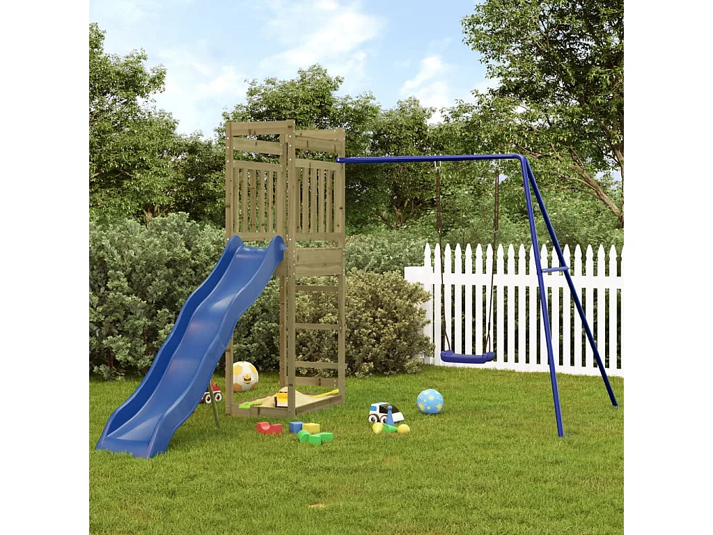 Aire de jeux d'extérieur bois de pin imprégné FR57934