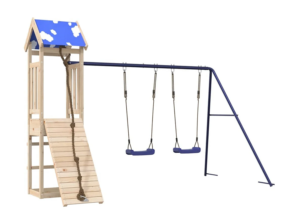 Aire de jeux d'extérieur bois de pin massif FR35743