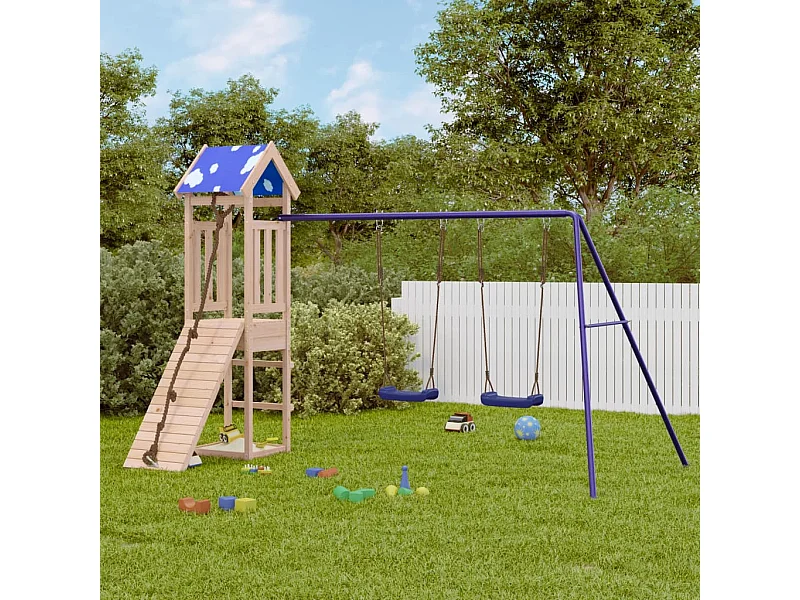 Aire de jeux d'extérieur bois de pin massif FR35743