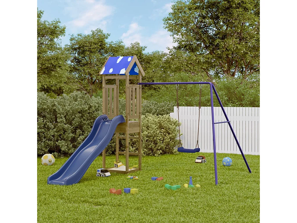 Aire de jeux d'extérieur bois de pin imprégné FR53076