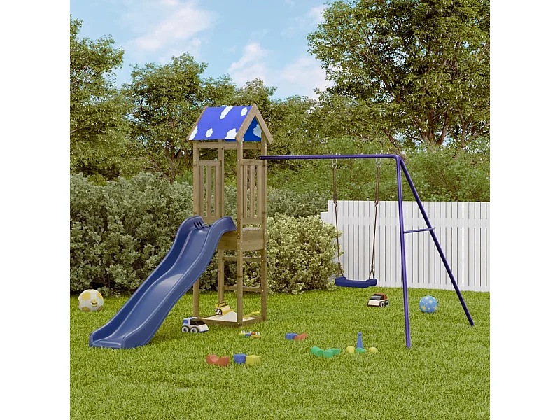 Aire de jeux d'extérieur bois de pin imprégné FR53076